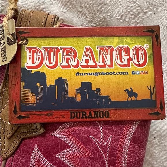 Cowboy Boots Leather Durango Pink Brown Women's Sz 10 - Picture 7 of 12